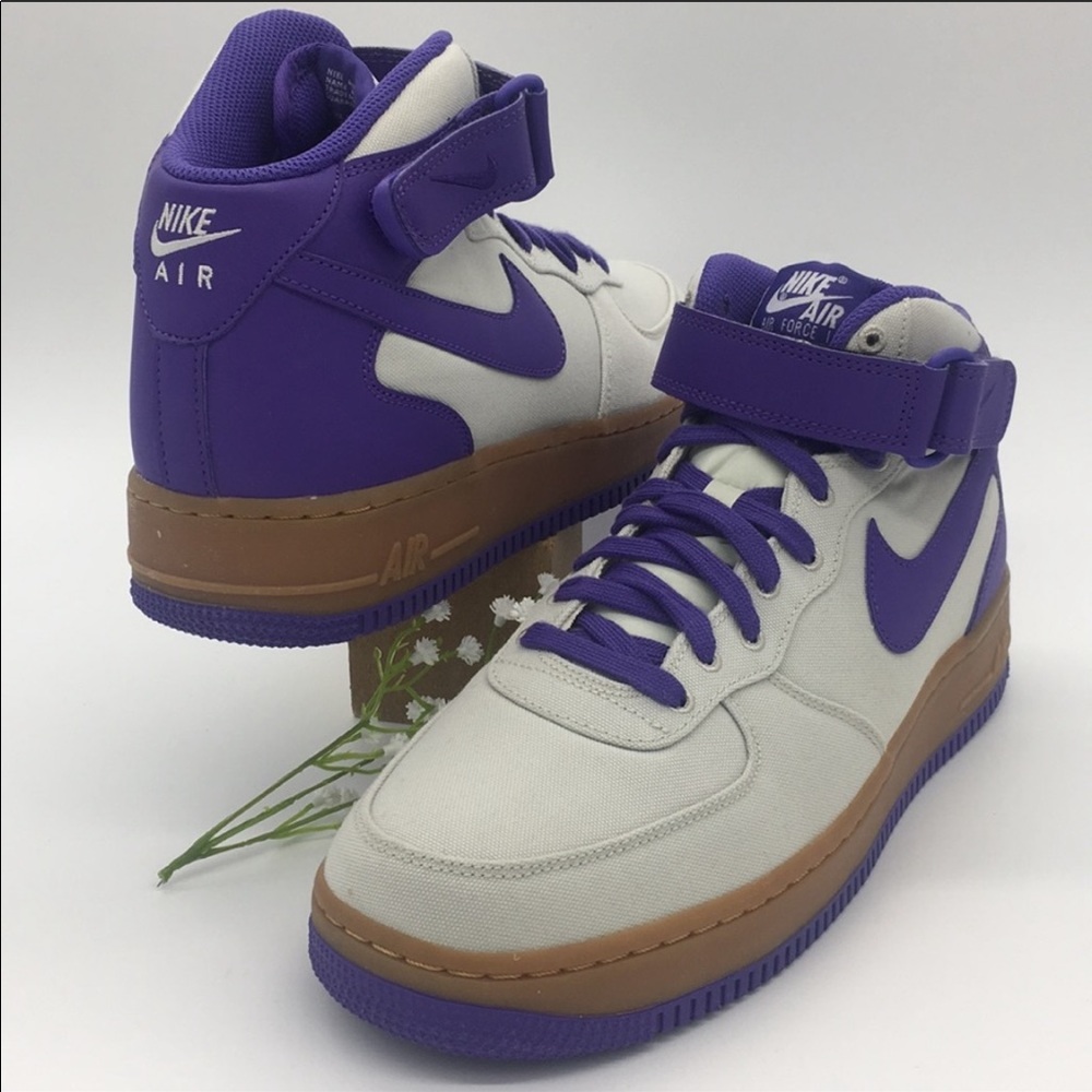 Nike Air Force 1 Mid ‘07 TXT light bone/dark iris - Picture 4 of 8